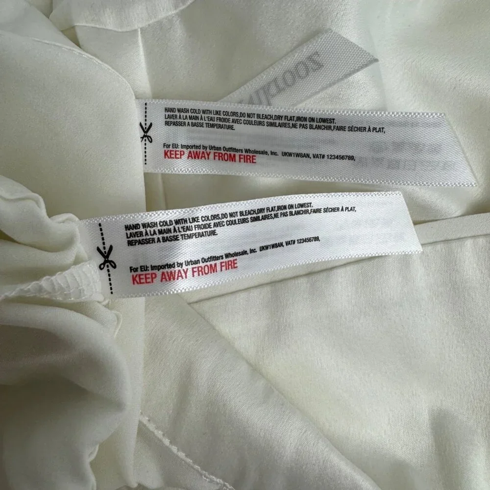 Flora Nikrooz NEW 2 Piece Ivory Nightie Satin Shorts & Top XS Loungewear
